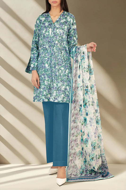 Saya Unstitched Printed Lawn 3 Piece