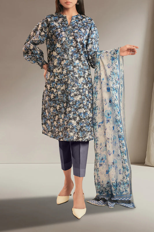 Saya Unstitched Printed Lawn 3 Piece