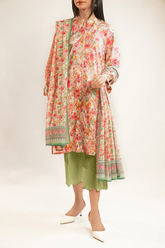 Saya Unstitched Printed Lawn 3 Piece